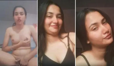 Cute Indian Girl Showing Pressing Boobs HD